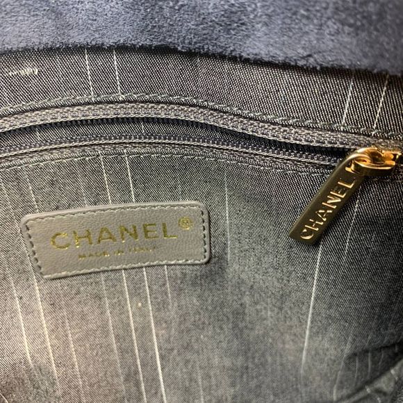 โโ CHANEL Union Jack UK Bag British Flag suede vintage London CC Shoulder/clutch - Picture 12 of 16